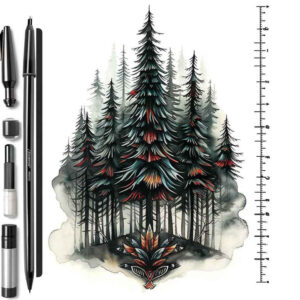nature tattoo design ideas bold motifs organic for lower leg