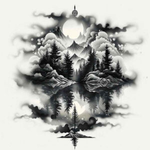 nature tattoo design ideas lifelike organic for scapula