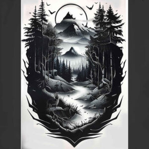 nature tattoo design ideas realistic contrast peaceful stands for resilience