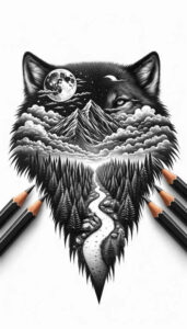nature tattoo design ideas Realism depth of field realistic for spine