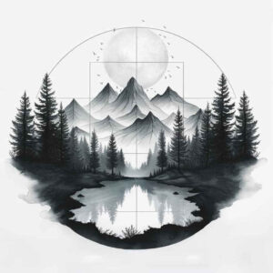 nature tattoo design ideas layered color serene for upper back