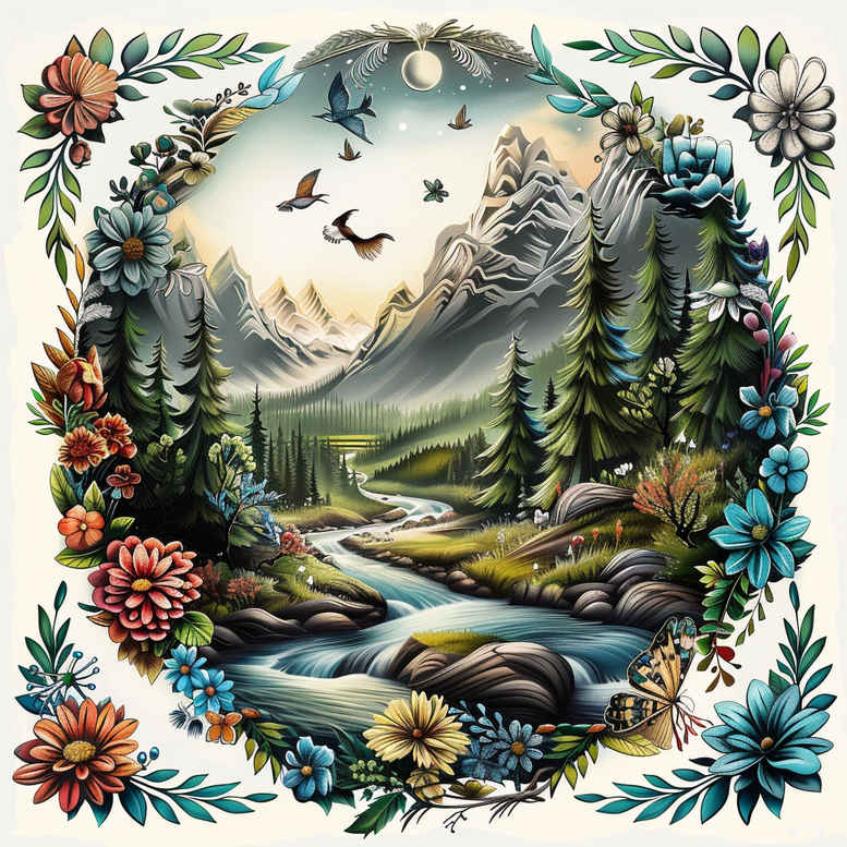nature tattoo design ideas structured design vibrant symbolising perseverance
