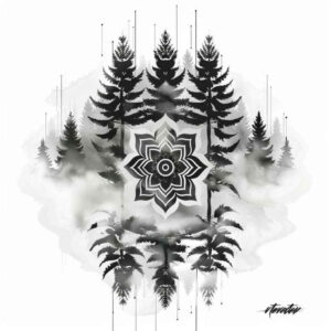 nature tattoo design ideas Surrealism disorienting wildlife detail symbolising perseverance