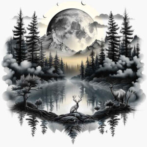 nature tattoo design ideas Realism clean background wildlife for back shoulder