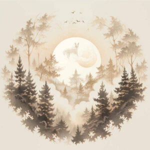 nature tattoo design ideas Surrealism ghostly shapes wildlife meaning courage