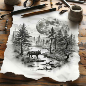 nature tattoo design ideas abstract wildlife motifs embodying endurance