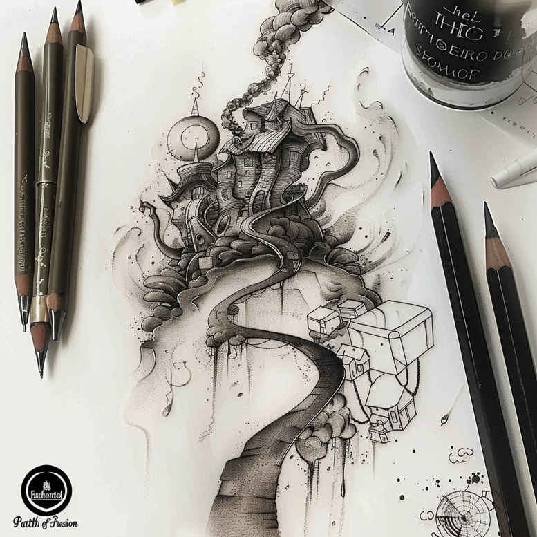 nature tattoo design ideas Neotraditional dynamic color wildlife motifs shows strength