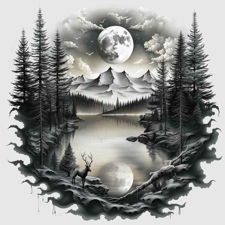 nature tattoo design ideas sharp-focus wildlife motifs stands for endurance