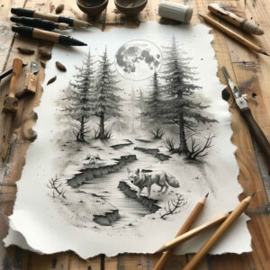 vegetation-tattoo – tattoo design ideas free ai generated – neotraditional-artful-color – for-abdomen – Gallery: nature-inkby-ai