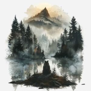 water-tattoo – tattoo design ideas free ai generated – neotraditional-refined-color-palette – for-upper-chest – Gallery: nature-inkby-ai