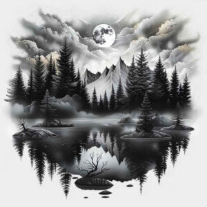 waterfall-tattoo – tattoo design ideas free ai generated – realism-depth-realism – for-calf – Gallery: nature-inkby-ai