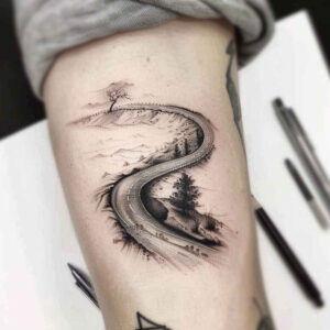 wild-animal-tattoo – tattoo design ideas free ai generated – neotraditional-bold-texture – for-back-shoulder – Gallery: nature-inkby-ai