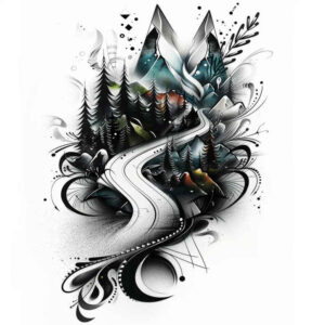 wild-animal-tattoo – tattoo design ideas free ai generated – realism-skin-texture – for-side-torso – Gallery: nature-inkby-ai