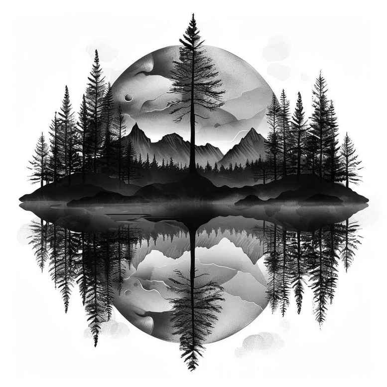 wind-tattoo – tattoo design ideas free ai generated – surrealism-beyond-reality – for-upper-chest – Gallery: nature-inkby-ai