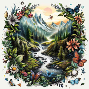 wind-tattoo – tattoo design ideas free ai generated – surrealism-enigmatic – for-collarbone – Gallery: nature-inkby-ai