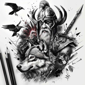 fate-god-tattoo-paranormal-surrealism-enigmatic-light – tattoo design ideas free ai generated – Gallery: odin-inkby-ai