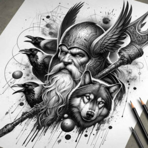 god-of-magic-tattoo-evil-spirit-realism-lifelike – tattoo design ideas free ai generated – Gallery: odin-inkby-ai