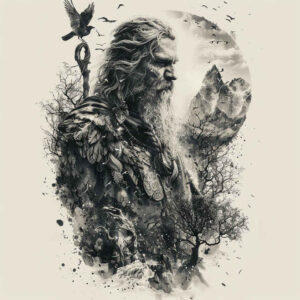 odin-magic-tattoo-evil-grin-realism-mirrored-effect – tattoo design ideas free ai generated – Gallery: odin-inkby-ai