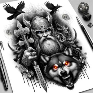 odin-runes-tattoo-mystic-surrealism-metamorphosis – tattoo design ideas free ai generated – Gallery: odin-inkby-ai