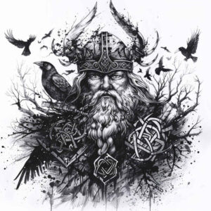 odin-mythology-tattoo-for-men-demonic-neotraditional-decorative-elements – tattoo design ideas free ai generated – Gallery: odin-inkby-ai