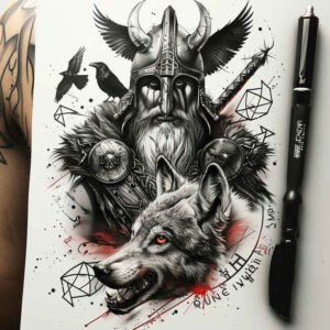 guardian-god-tattoo-tar-neotraditional-bold-color – tattoo design ideas free ai generated – Gallery: odin-inkby-ai