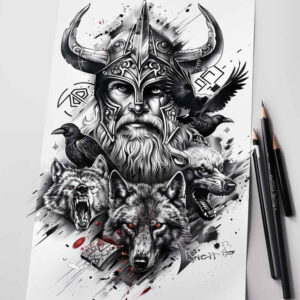 odin-knots-tattoo-blackwork-neotraditional-subtle-tone – tattoo design ideas free ai generated – Gallery: odin-inkby-ai