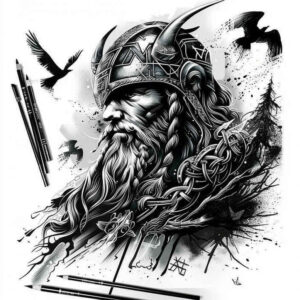 guardian-god-tattoo-chilling-realism-hyper-detail – tattoo design ideas free ai generated – Gallery: odin-inkby-ai