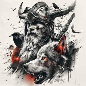 strength-god-tattoo-bizarre-surrealism-symbolism – tattoo design ideas free ai generated – Gallery: odin-inkby-ai