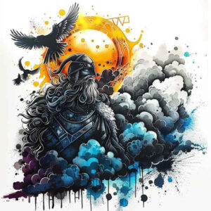 odin-with-spear – tattoo design ideas free ai generated – realism-sharp-focus – for-shoulder – Gallery: odin-inkby-ai