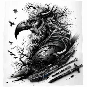 odin-runes-tattoo-haunted-house-neotraditional-artistic-contrast – tattoo design ideas free ai generated – Gallery: odin-inkby-ai