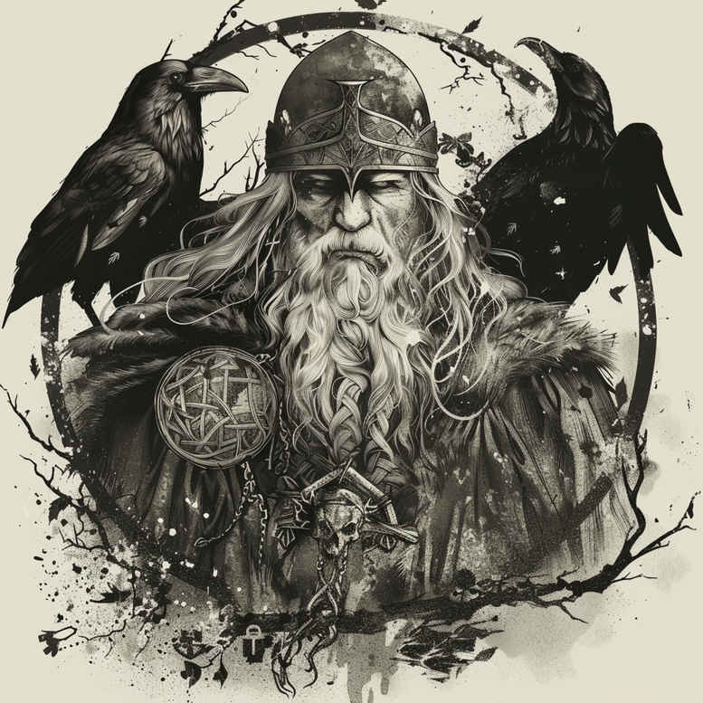 odin tattoo design ideas vivid hallucination ancient power for lower thigh