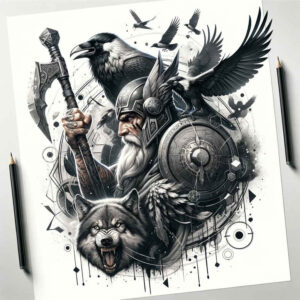 odin tattoo design ideas vivid hallucination ancient power for wrist