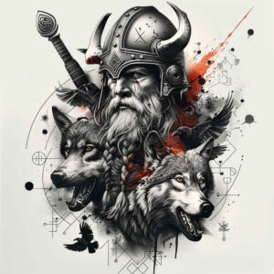 odin tattoo design ideas Realism realistic proportions battle for lower back
