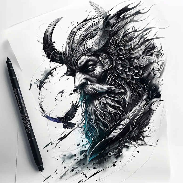 odin tattoo design ideas clean fill guardian stands for resilience