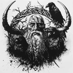 odin tattoo design ideas textured legendary for upper shoulder
