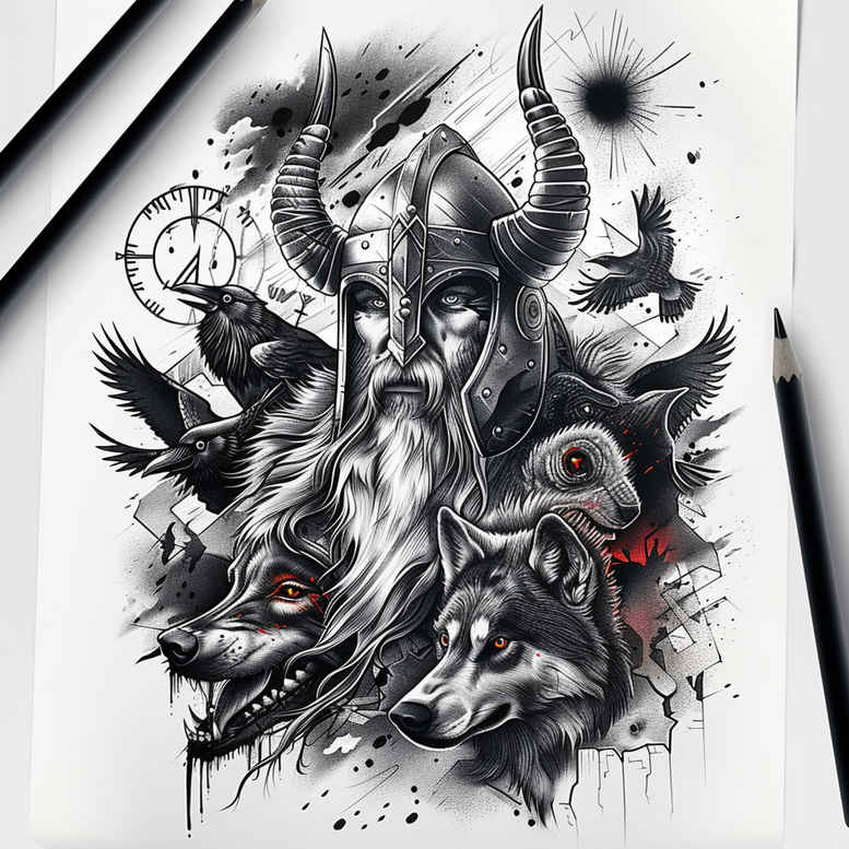 odin tattoo design ideas classic motifs ravens symbol of endurance