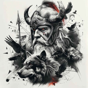 odin tattoo design ideas Surrealism juxtaposition spear for palm