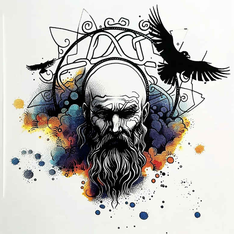 odin tattoo design ideas surreal tribal motifs stands for determination