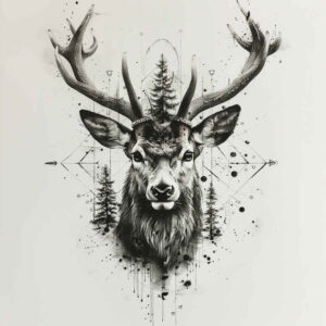 animals-and-shadow – tattoo design ideas free ai generated – neotraditional-textured-fills – for-arm – Gallery: other-animals-inkby-ai