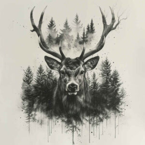 animals-as-talisman – tattoo design ideas free ai generated – neotraditional-color-overlays – for-ribs – Gallery: other-animals-inkby-ai