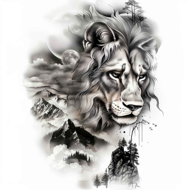 animals-as-talisman – tattoo design ideas free ai generated – neotraditional-textured-shading – for-hand – Gallery: other-animals-inkby-ai