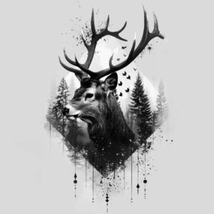 animals-in-art – tattoo design ideas free ai generated – surrealism-blurred-edges – for-neck – Gallery: other-animals-inkby-ai