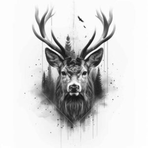 animals-in-motion – tattoo design ideas free ai generated – neotraditional-bold-highlights – for-lower-thigh – Gallery: other-animals-inkby-ai