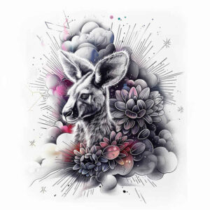 animals-in-motion – tattoo design ideas free ai generated – neotraditional-refined-lines – for-lower-chest – Gallery: other-animals-inkby-ai