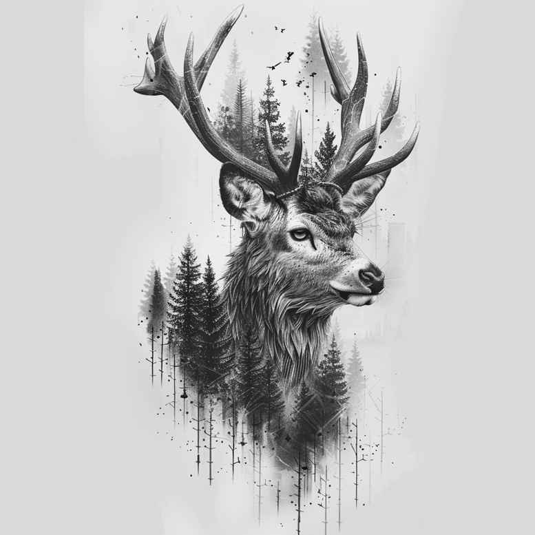 animals-in-motion – tattoo design ideas free ai generated – surrealism-dreamscape – for-back – Gallery: other-animals-inkby-ai
