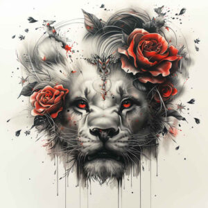 animals – tattoo design ideas free ai generated – surrealism-blurred-boundaries – for-upper-arm – Gallery: other-animals-inkby-ai