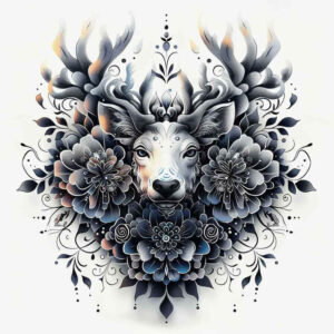 animals-life-symbol – tattoo design ideas free ai generated – neotraditional-refined-lines – for-back-shoulder – Gallery: other-animals-inkby-ai