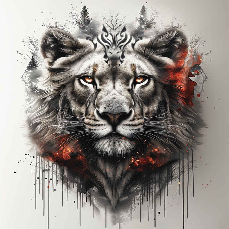 animals-life-symbol – tattoo design ideas free ai generated – realism-dynamic-shadows – for-shoulder – Gallery: other-animals-inkby-ai