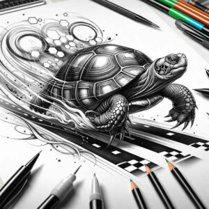 animals-life-symbol – tattoo design ideas free ai generated – surrealism-otherworldly – for-behind-ear – Gallery: other-animals-inkby-ai