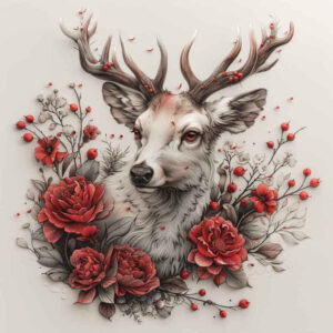 animals-with-dots – tattoo design ideas free ai generated – realism-realistic-texture – for-scapula – Gallery: other-animals-inkby-ai